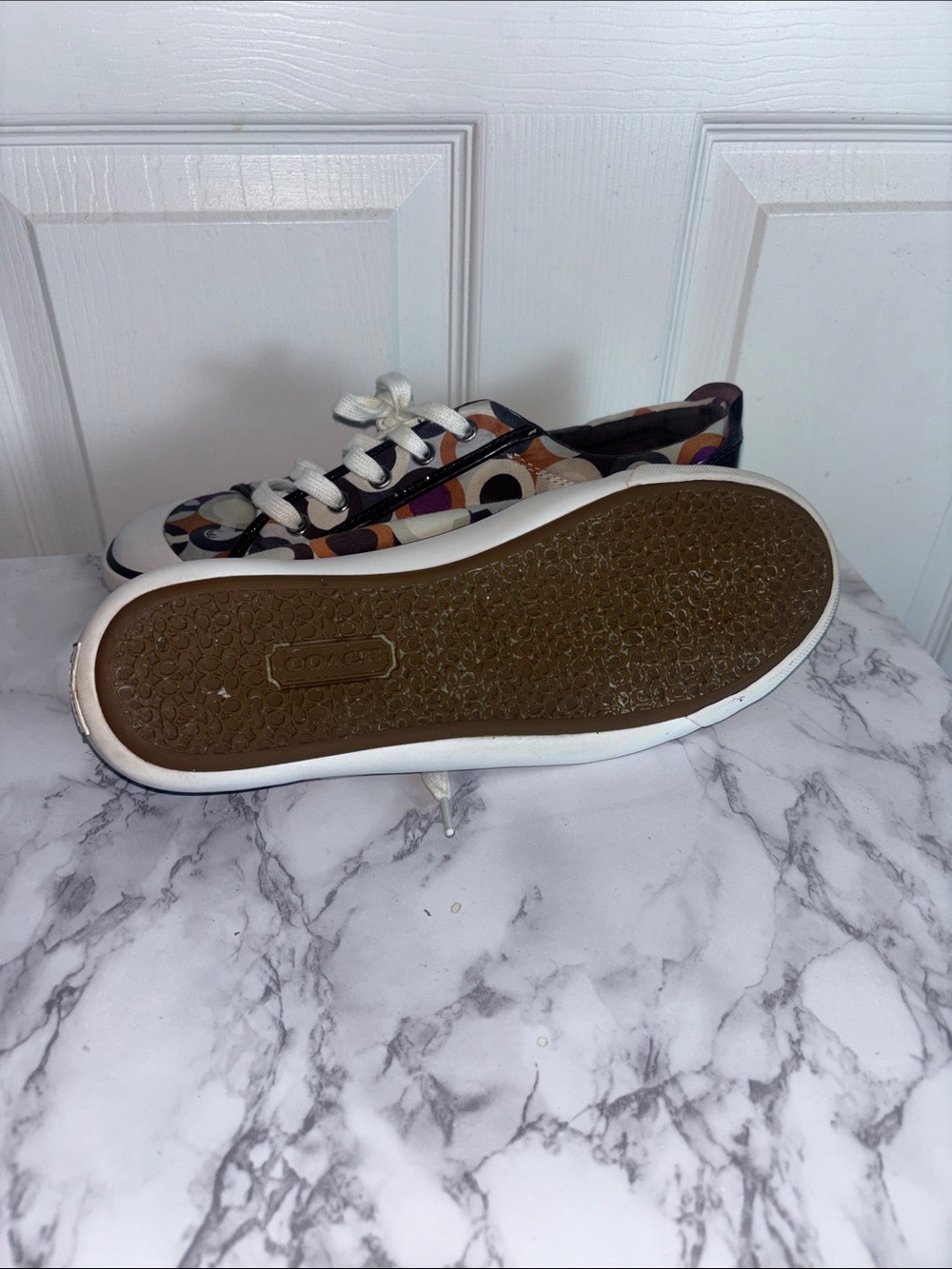 Women’s Coach Est. 1941 Multicolor Signature Print Lace-Up Sneakers Size 11 - Picture 8 of 13
